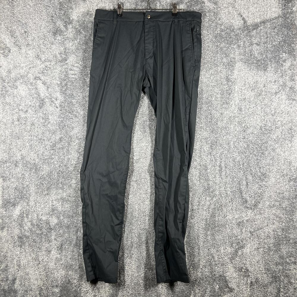 Birddogs Pants Mens 34x34 Black Dress Pants Pleated Tapered Stretch Regular Fit